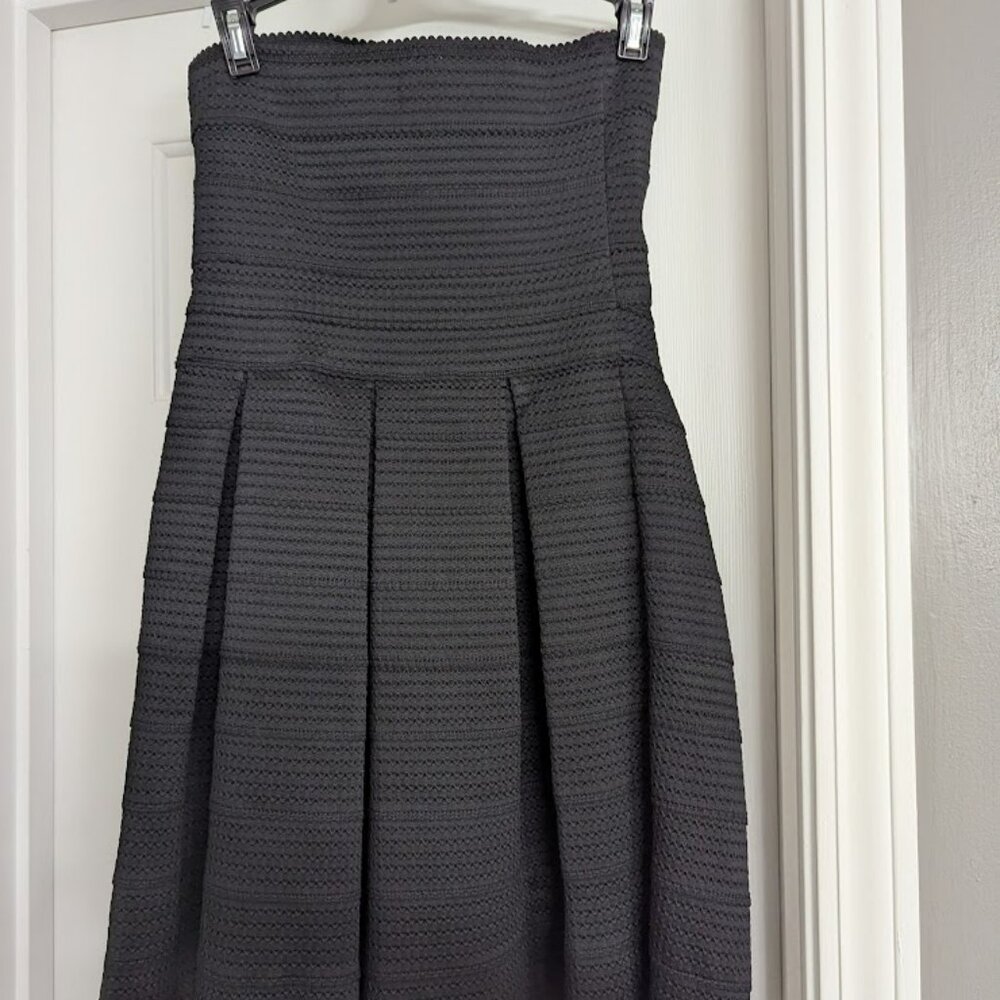 Express sleeveless, pleated black mini dress